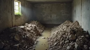 Zasypanie piwnicy gruzem